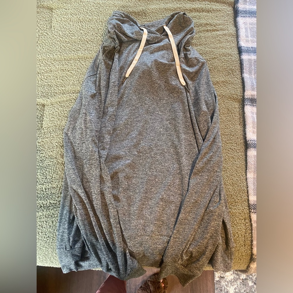 EUC Zyia Gray Banded Downtime Hoodie